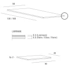 Udtrækkeligt bord op til 240 cm med Laminam plade Made in Italy - Maltesisk Viadurini