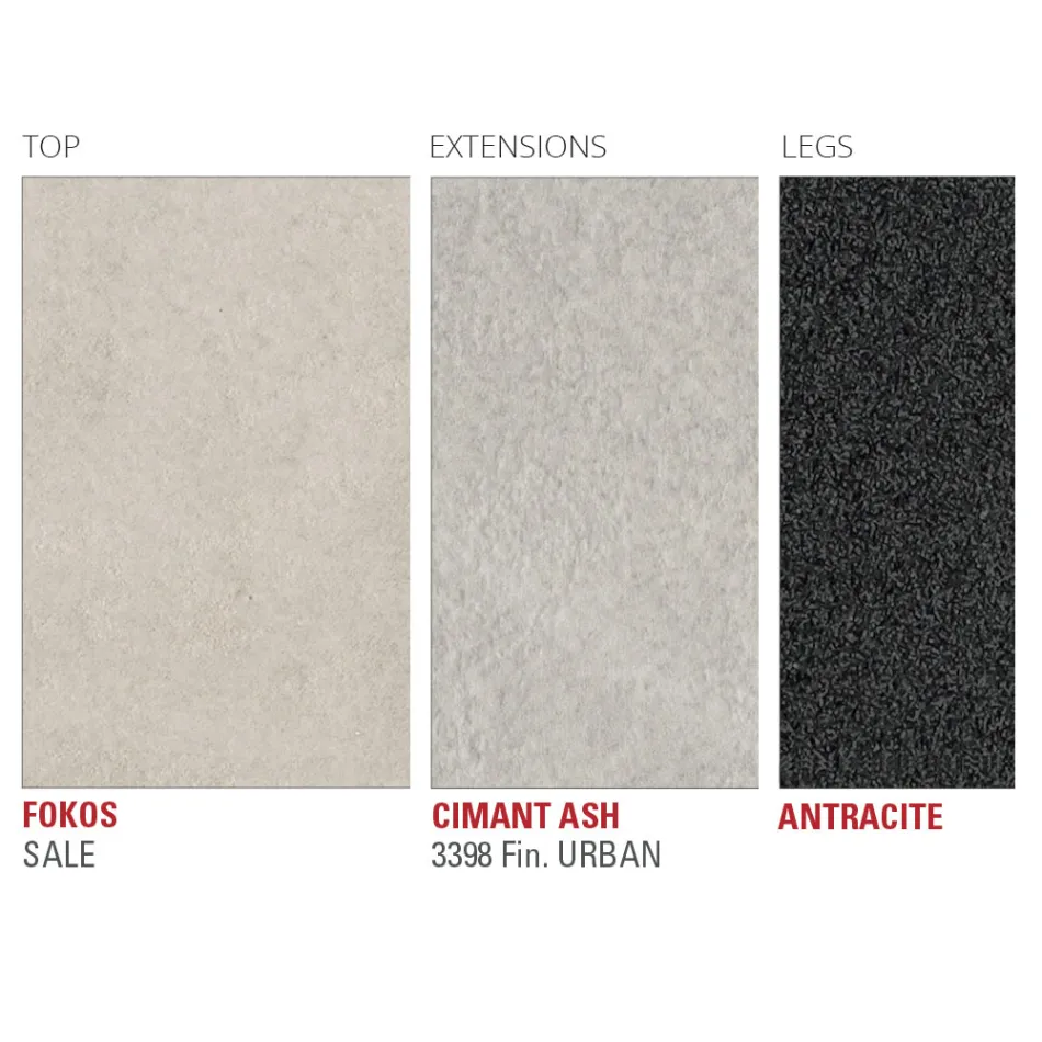 Udtrækkeligt bord op til 240 cm med Laminam plade Made in Italy - Maltesisk Viadurini