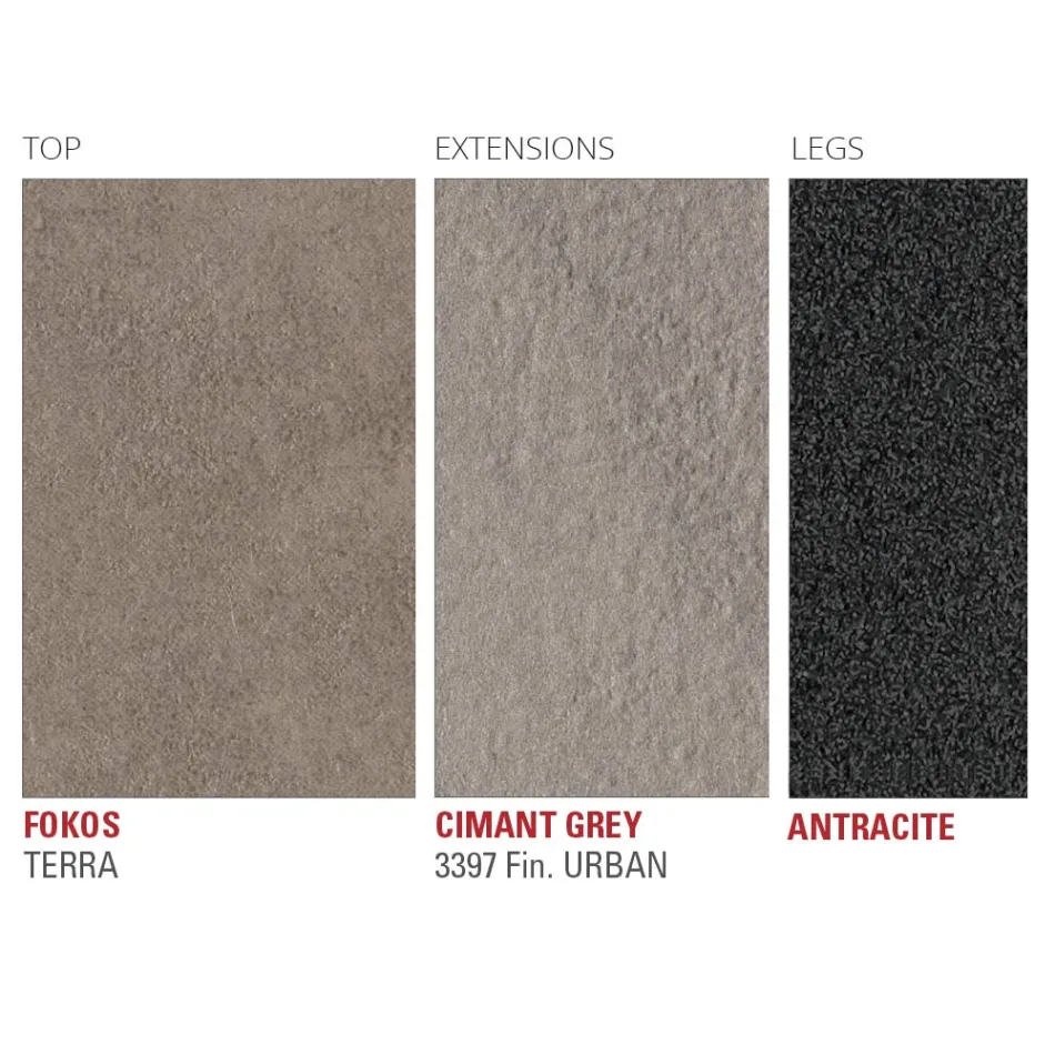 Udtrækkeligt bord op til 240 cm med Laminam plade Made in Italy - Maltesisk Viadurini