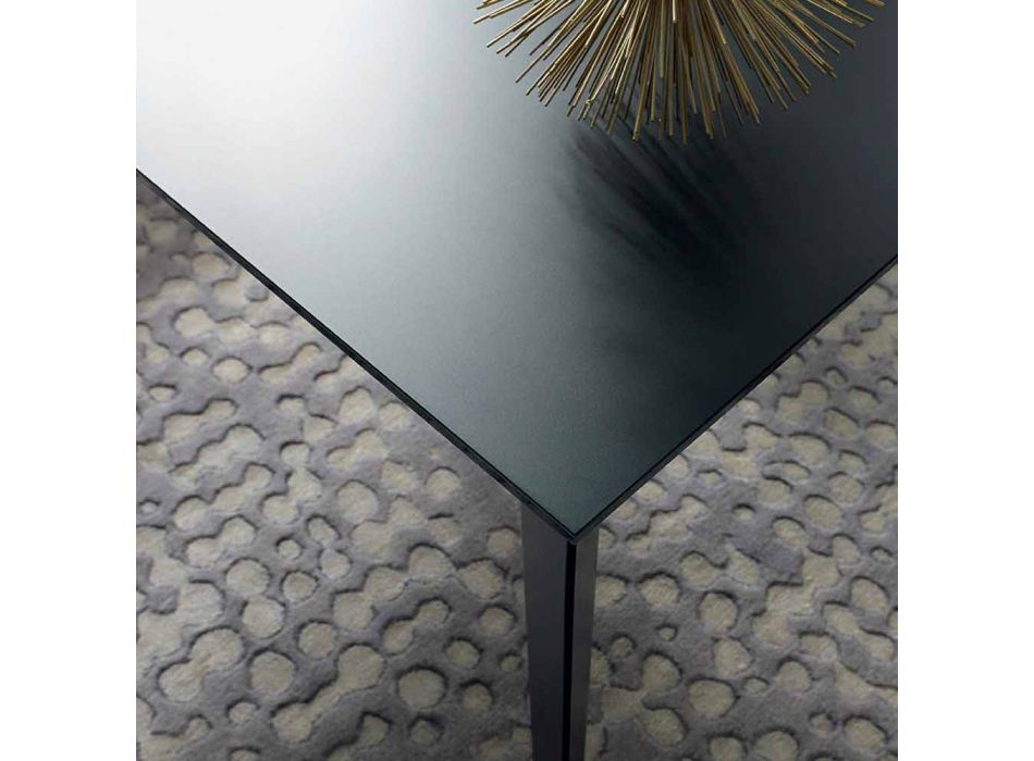 Udtrækkeligt bord op til 250 cm med glasplade fremstillet i Italien - Pitagora Viadurini