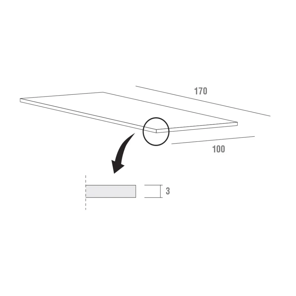 Udtrækkeligt bord Op til 280 cm i Fenix Made in Italy, Precious - Aresto Viadurini