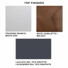 Udtrækbart bord op til 280 cm i glas og fineret træ – Eugrafo Viadurini