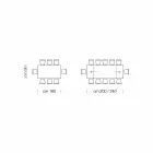 Udtrækbart bord op til 280 cm i glas og fineret træ – Eugrafo Viadurini