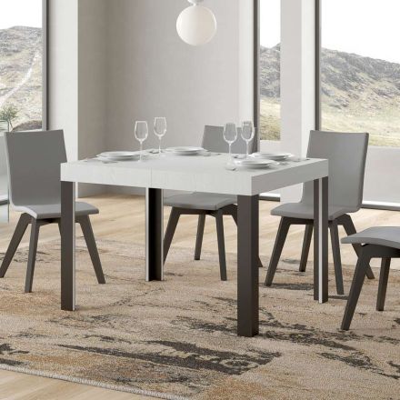 Udtrækkeligt bord op til 284 cm i træ og jern Made in Italy - Ocean Viadurini