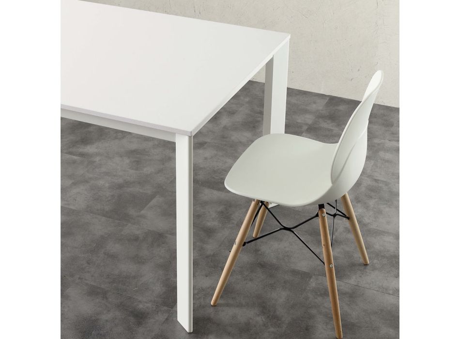 Udtrækkeligt bord op til 3 meter i aluminium og Urbino melamin Viadurini