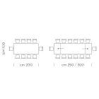 Udtrækkeligt bord Op til 300 cm med fineret plade lavet i Italien - Grotta Viadurini