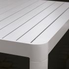 Udtrækkeligt udendørsbord op til 300 cm i malet aluminium - glas Viadurini