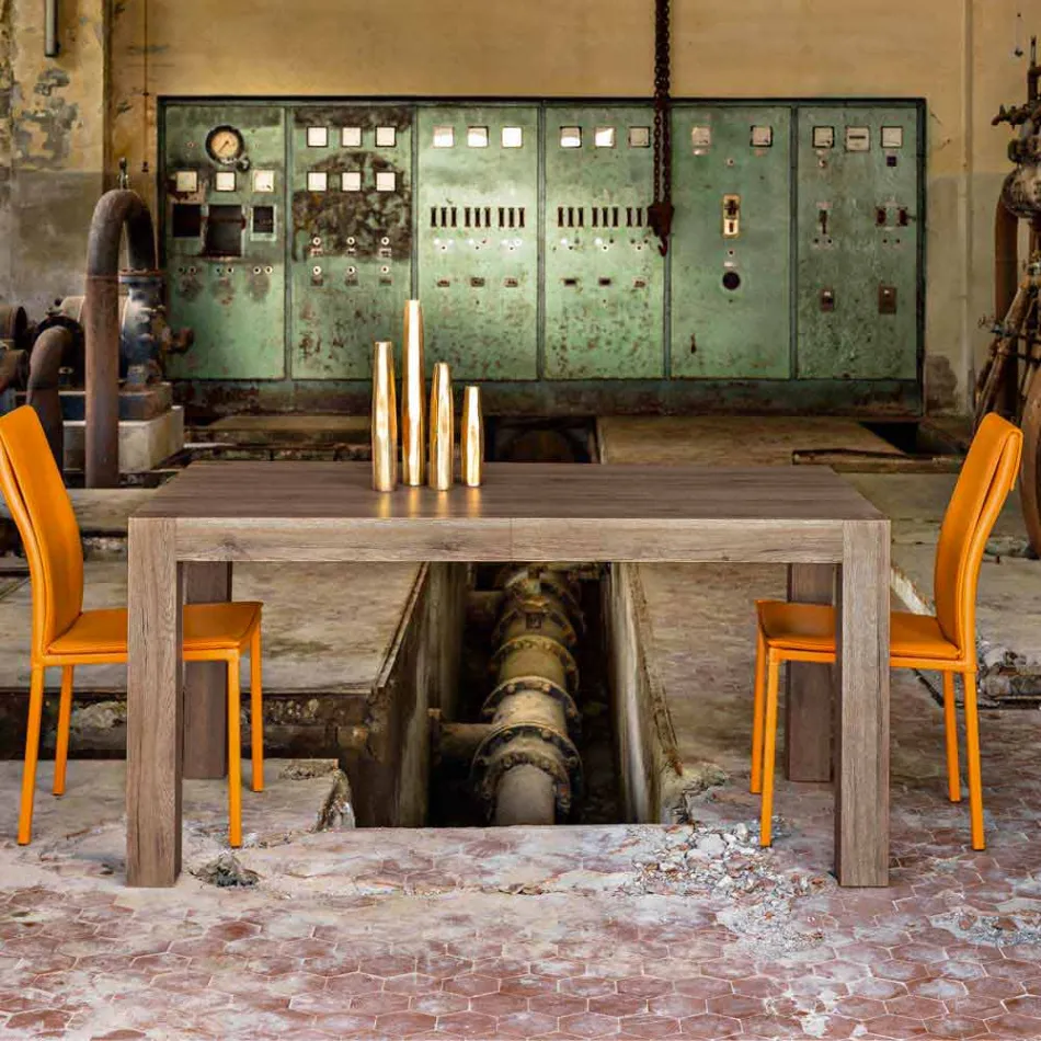 Tabel udvides op til 300 cm moderne design melamin Oky Viadurini