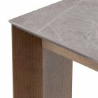 Udtrækkeligt bord Op til 300 cm i ben af keramik og træ - Ipanemo Viadurini