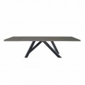 Udvideligt bord Op til 300 cm i Fenix og stål fremstillet i Italien - Settimmio