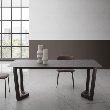 Udtrækkeligt bord Op til 300 cm i lagdelt HPL Made in Italy - Bastiano Viadurini