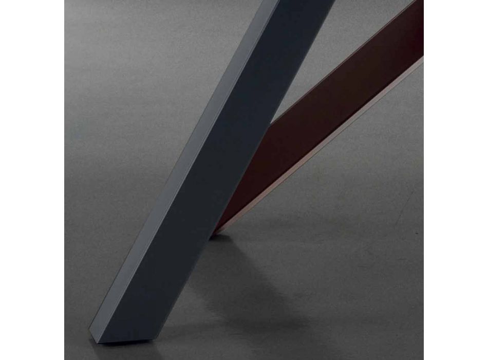 Udtrækkeligt bord op til 300 cm i træ og stål lavet i Italien - Settimmio Viadurini