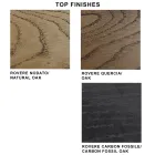 Udtrækbart bord op til 300 cm i fineret træ og glas - Riv Viadurini