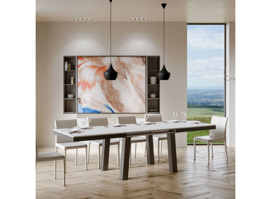 Udtrækkeligt bord op til 4,40 m Modern Made in Italy Wood - Cedric Viadurini