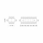 Udtrækkeligt bord op til 470 cm i Made in Italy Fineret træ – Gordito Viadurini