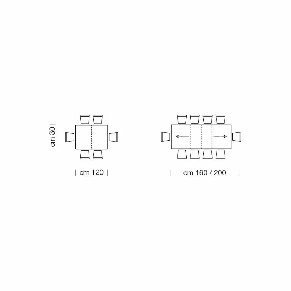 Udtrækkeligt bord op til 470 cm i Made in Italy Fineret træ – Gordito Viadurini