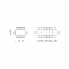 Udtrækkeligt bord op til 470 cm i Made in Italy Fineret træ – Gordito Viadurini