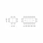 Udtrækkeligt bord op til 470 cm i Made in Italy Fineret træ – Gordito Viadurini