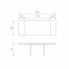 Udvideligt bord i egetræsfiner med Nico glasben Viadurini