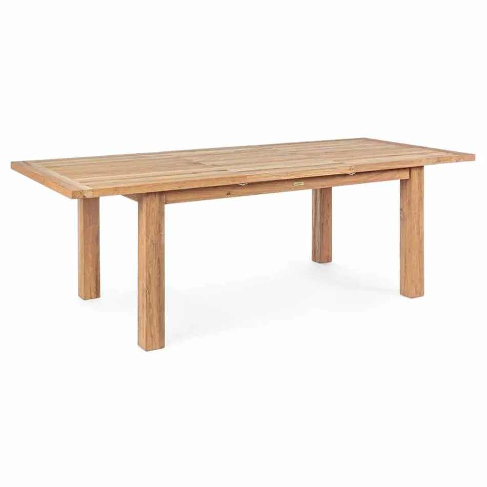 Udvideligt træbordsdesignbord til 6 personer Hjemme - Hunter Viadurini
