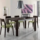 Udvideligt bord i asketræ med sidebånd malet grå - Ketla Viadurini