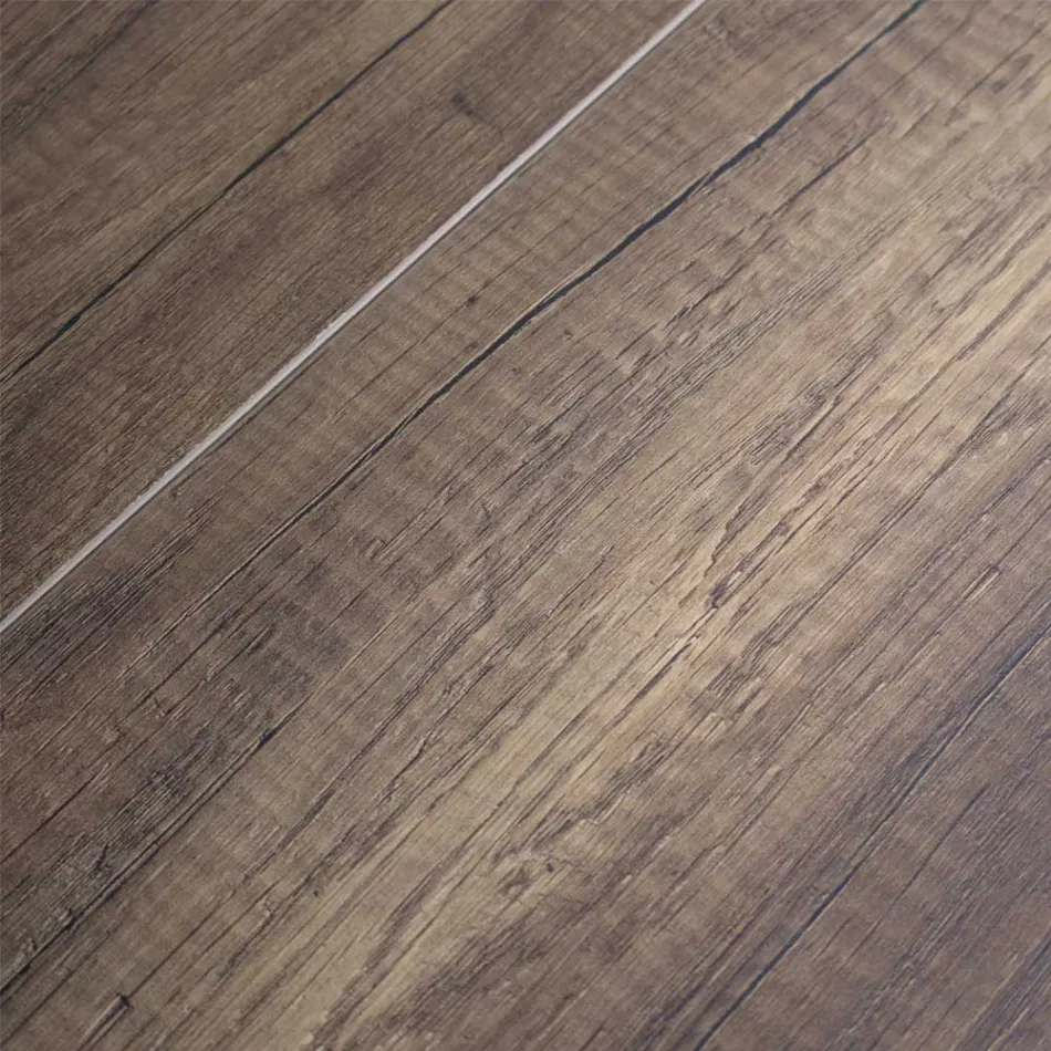 Udtrækkeligt bord i melamintræ og antracitjernunderplade - Sassone Viadurini