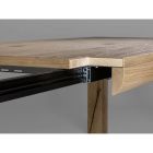 Udtrækkeligt bord i blokplade og firkantede ben Made in Italy - Rillian Viadurini