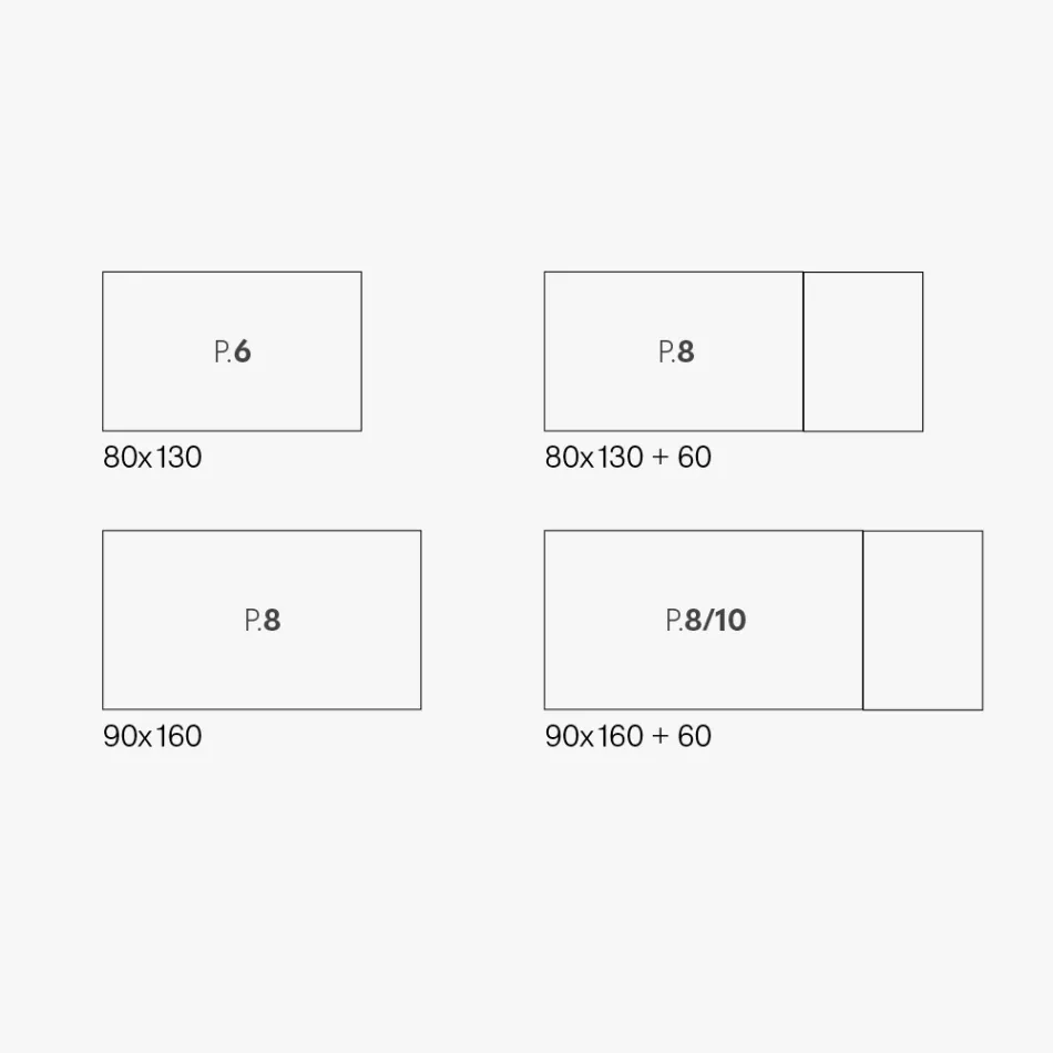 Udtrækkeligt melaminbord med forskellige finish lavet i Italien - Lily Viadurini