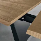 Udvideligt sidebord i eg lavet i Italien - Zerba Viadurini