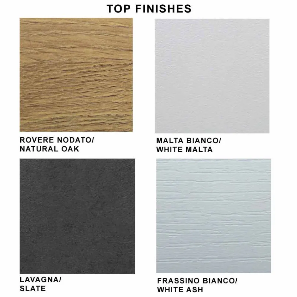 Moderne udtrækkeligt 14-personers bord med laminatplade lavet i Italien - Ezzellino Viadurini