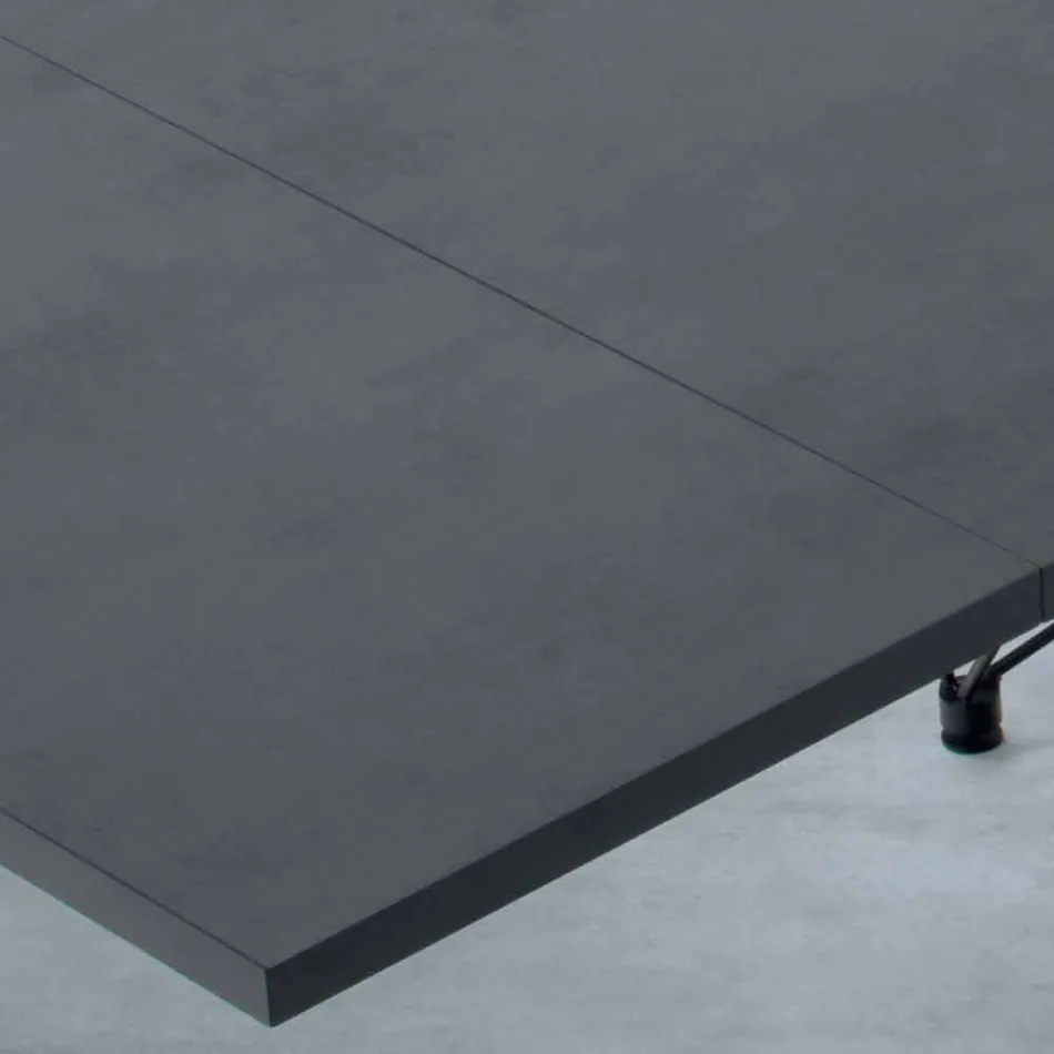 Moderne udtrækkeligt 14-personers bord med laminatplade lavet i Italien - Ezzellino Viadurini