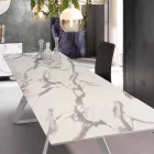 Moderne udvidelsesbord med metalben, Villongo Viadurini