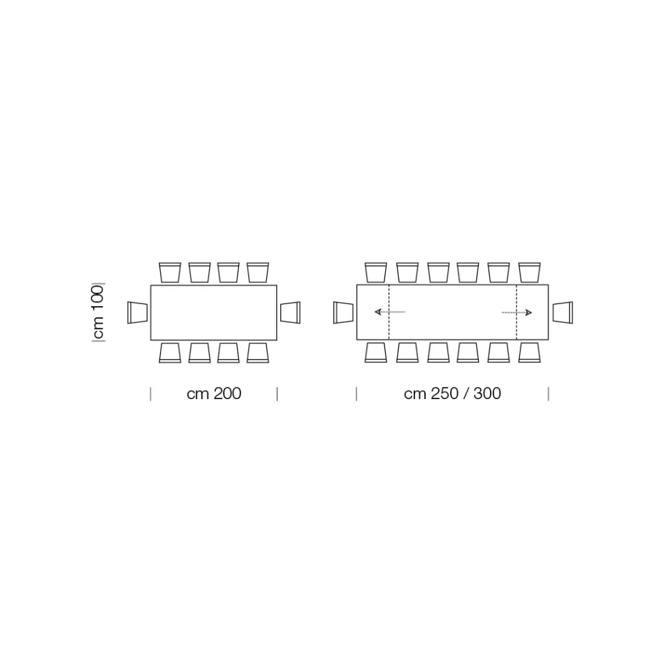 Moderne udtræksbord med lamineret træplade lavet i Italien – Settimmio Viadurini