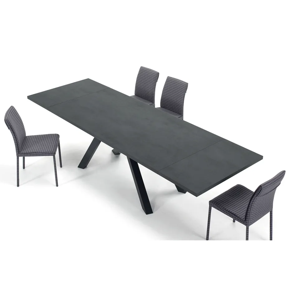 Moderne udtræksbord med lamineret træplade lavet i Italien – Settimmio Viadurini