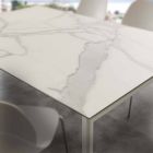 Moderne udtrækkeligt bord med filadelfia keramisk glasplade Viadurini