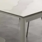 Moderne udtrækkeligt bord med filadelfia keramisk glasplade Viadurini