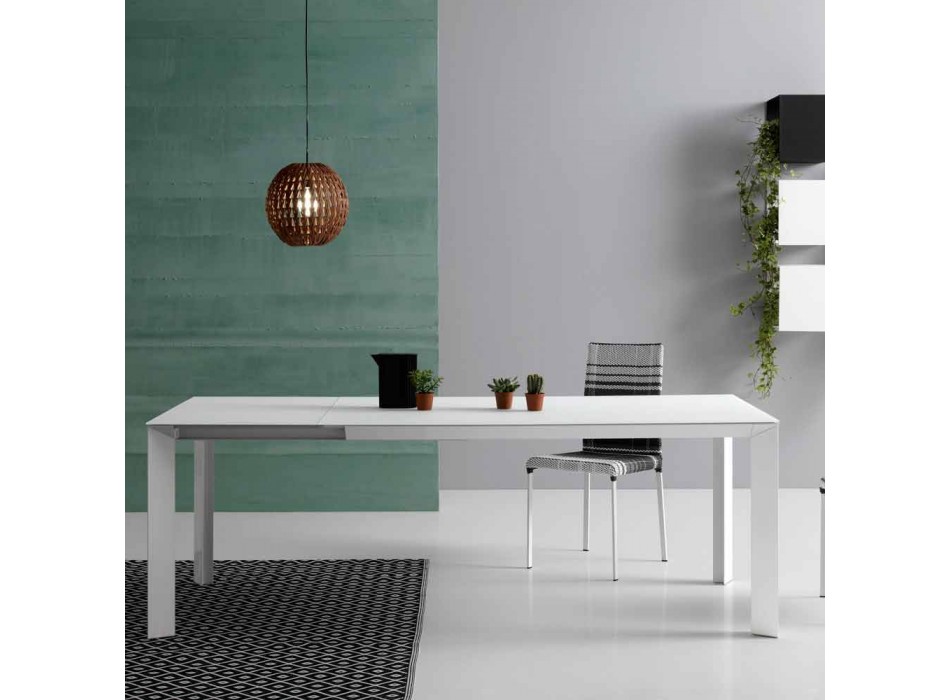 Moderne bord, der kan udvides, med aluminiumsstruktur - Blera Viadurini