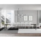 Moderne udtræksbord i melamintræ og jernunderplade - Marella Viadurini