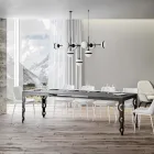 Moderne udtræksbord i melamintræ og jernunderplade - Marella Viadurini