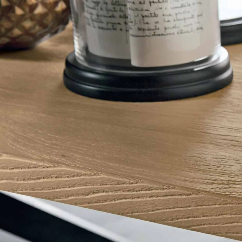 Moderne bord, der kan udvides, i egetræ fremstillet i Italien - Oncino Viadurini