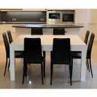 Moderne udvidelsesbord i massivt egetræ, 160x160cm, Jacob Viadurini