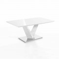 Moderne bord, der kan udvides op til 200 cm i Mdf og stål - Sannio