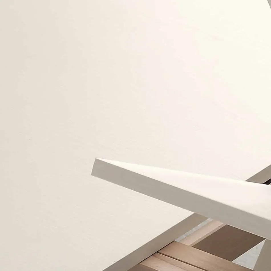 Moderne udtrækkeligt bord i melamin og Mdf Denver Viadurini