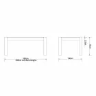 Moderne udvidelsesbord i massiv eg, L180 / 280xP100cm, Jacob Viadurini