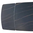 Udtrækkeligt bord lavet med keramisk bordplade og jernbase - Incrocio Viadurini