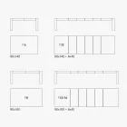 Udtrækkeligt bord lavet af foldemelamin lavet i Italien - Okay Viadurini