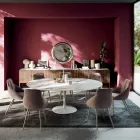 Udtrækkeligt rundt stuebord i laminat Made in Italy - Dollars Viadurini