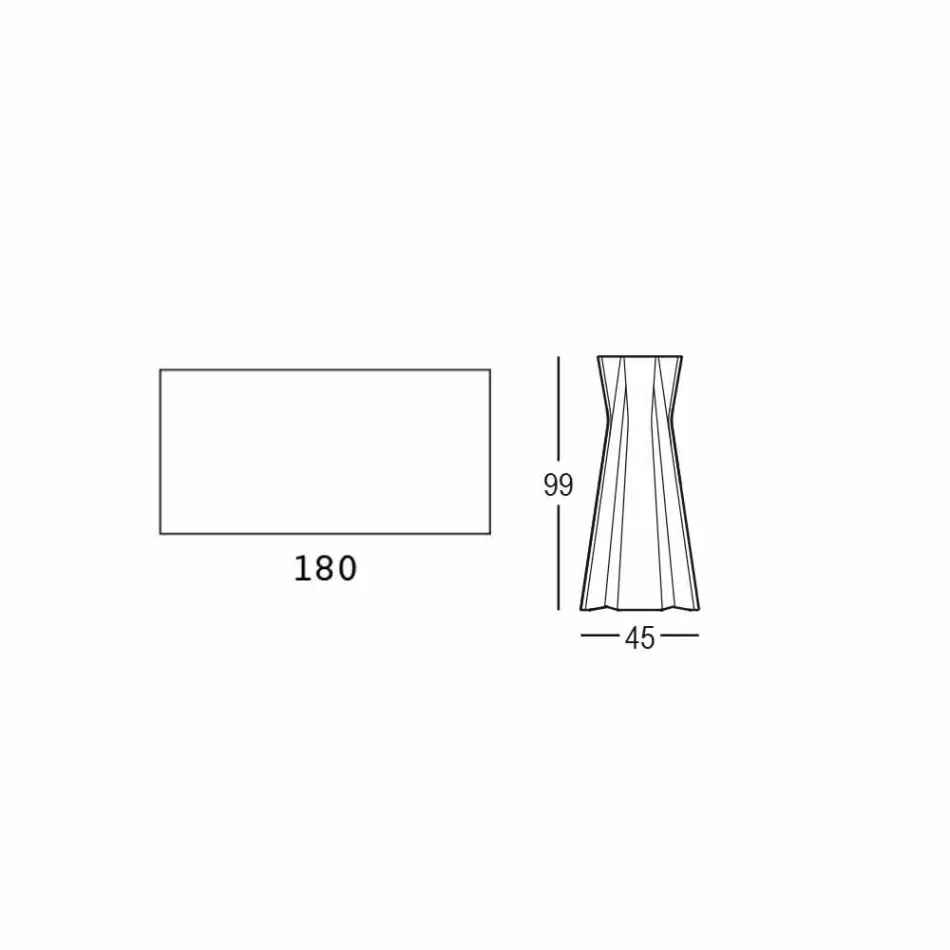 Højt bord med Hpl-top og polyethylenbase Fremstillet i Italien - Tinuccia Viadurini