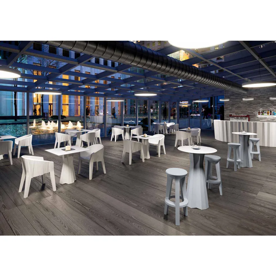 Højt bord med Hpl-top og polyethylenbase Fremstillet i Italien - Tinuccia Viadurini