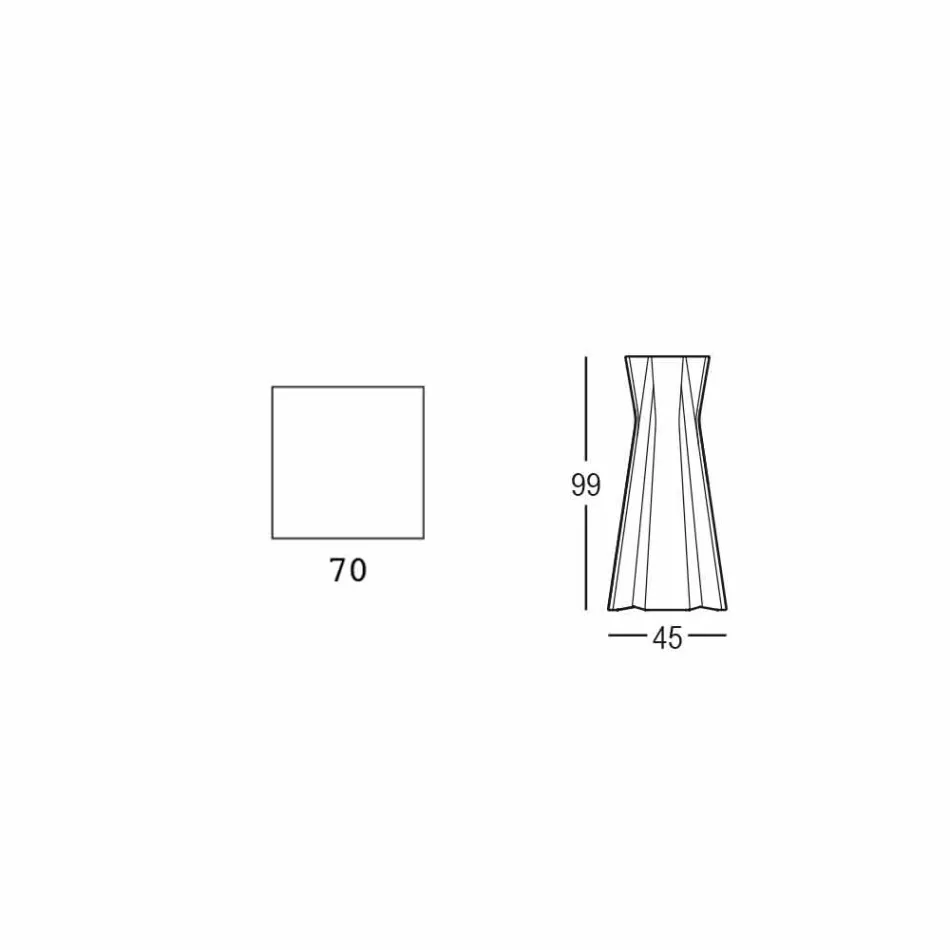 Højt bord med Hpl-top og polyethylenbase Fremstillet i Italien - Tinuccia Viadurini